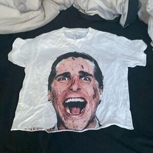 Big face cropped graphic tee